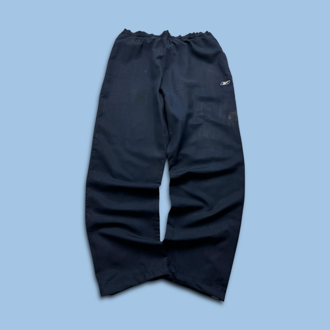 VINTAGE Y2K REEBOK BAGGY TRACKSUIT BOTTOMS NAVY