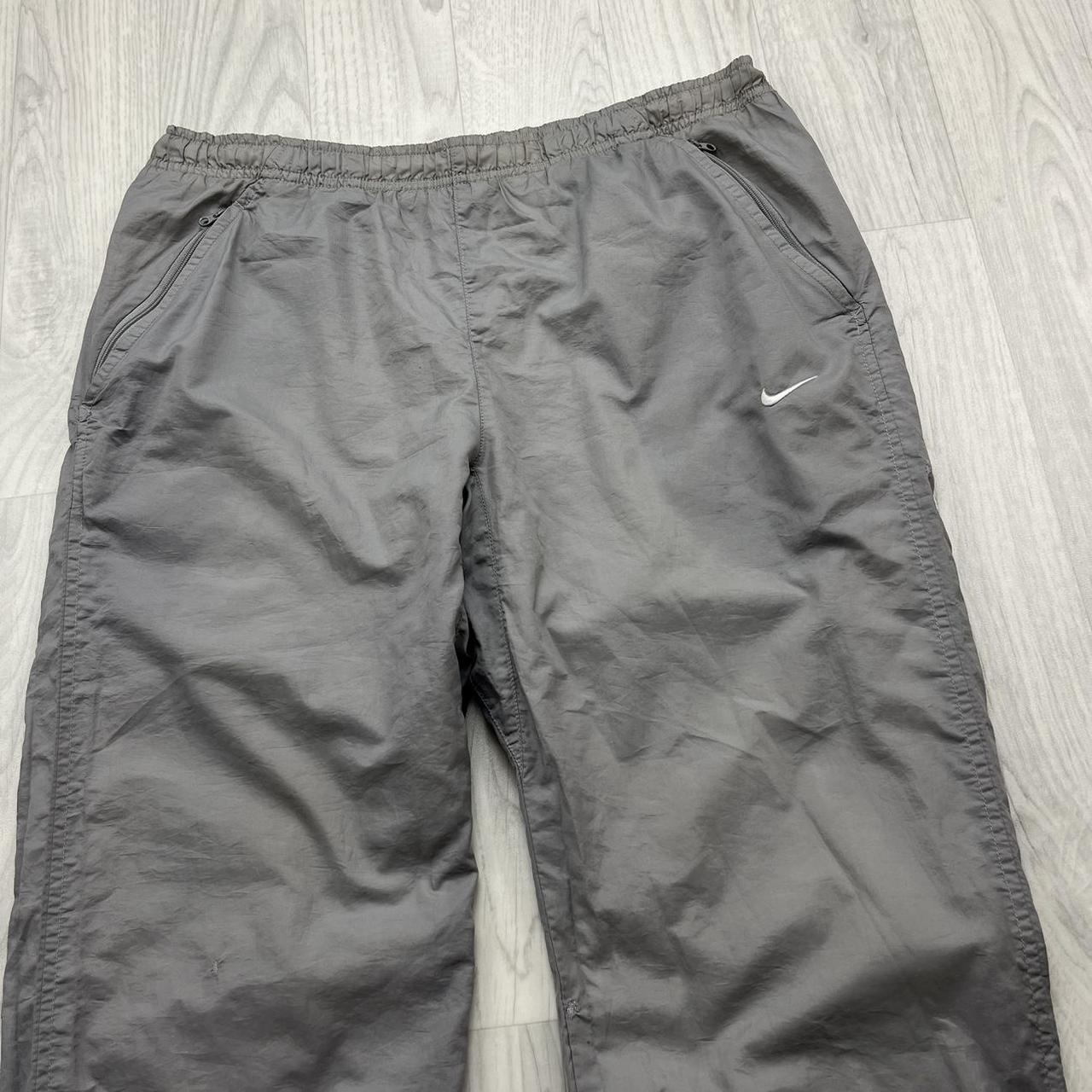 VINTAGE Y2K NIKE BAGGY TRACKSUIT BOTTOMS GREY