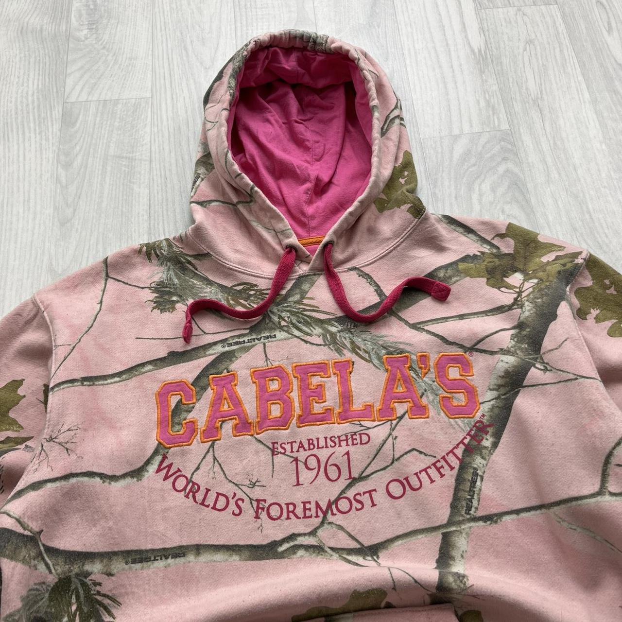 VINTAGE CABELAS REALTREE HOODIE CAMO PINK