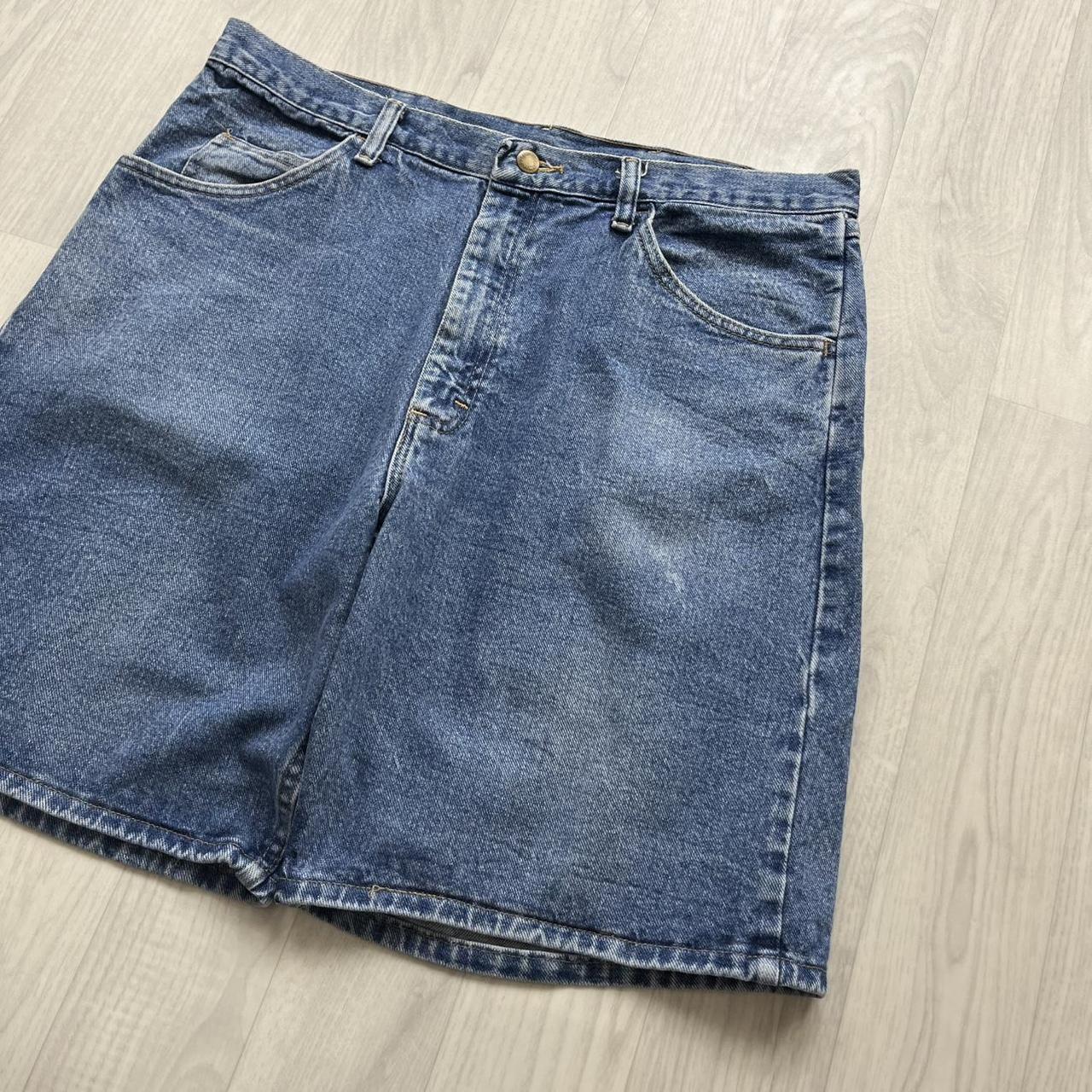 VINTAGE 00s WRANGLER BAGGY LOOSE JORTS BLUE
