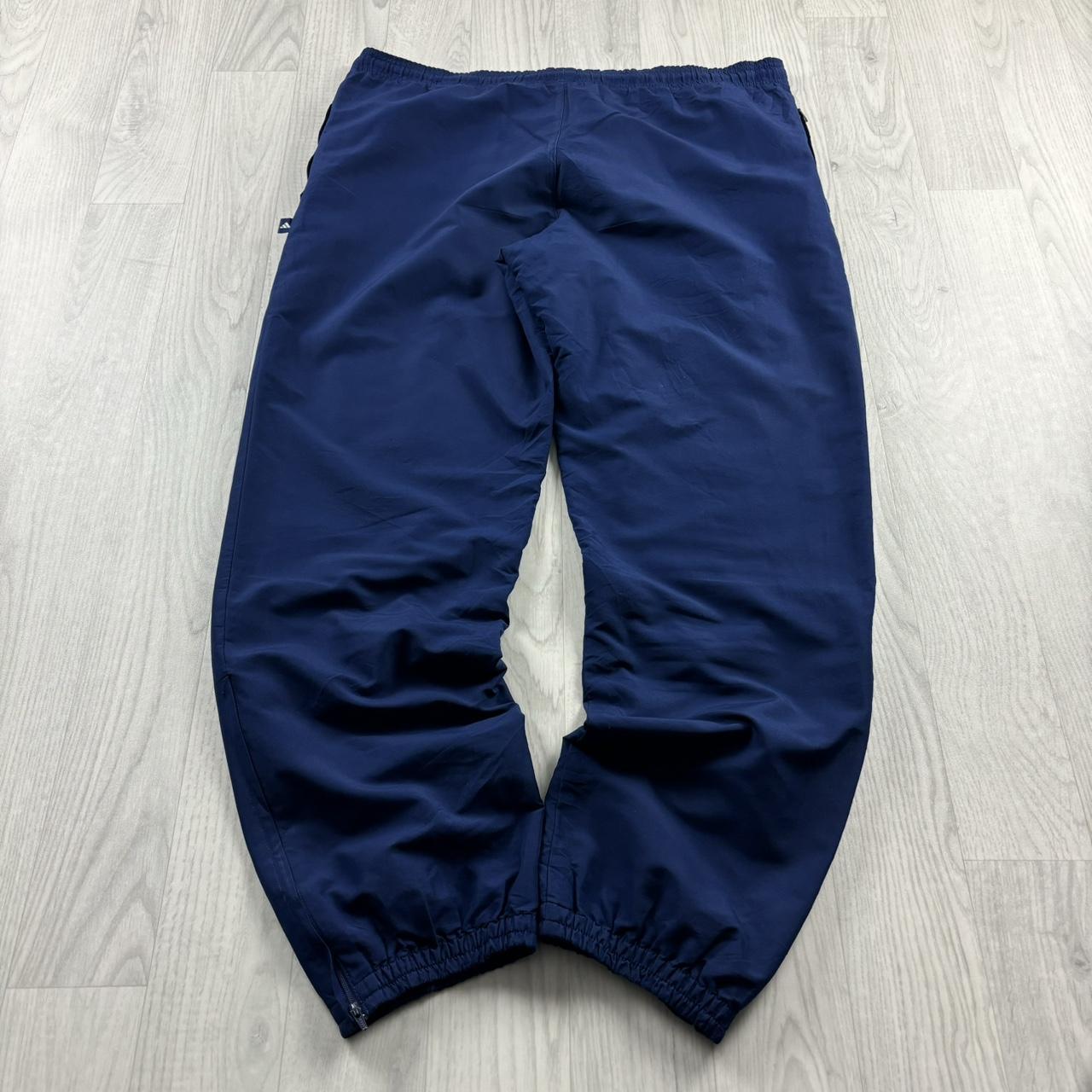 VINTAGE Y2K ADIDAS BAGGY TRACKSUIT BOTTOMS NAVY BLUE