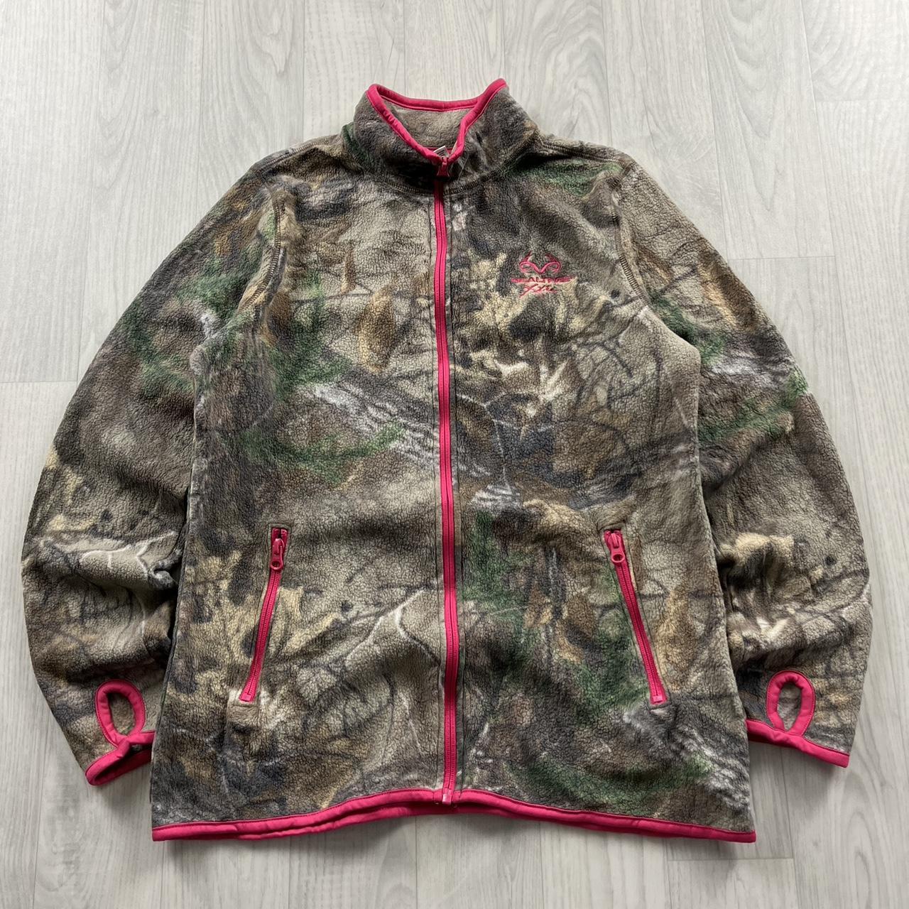 VINTAGE REALTREE ZIP UP FLEECE CAMO PINK