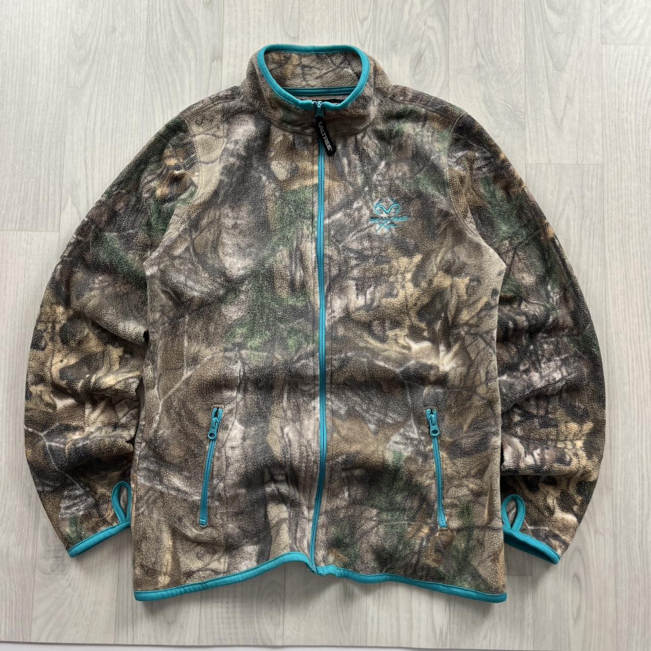 VINTAGE REALTREE ZIP UP FLEECE CAMO BLUE