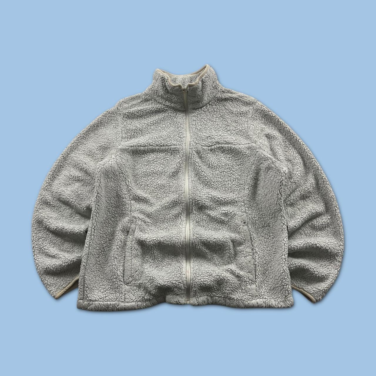VINTAGE Y2K COLUMBIA ZIP UP FLEECE CREAM