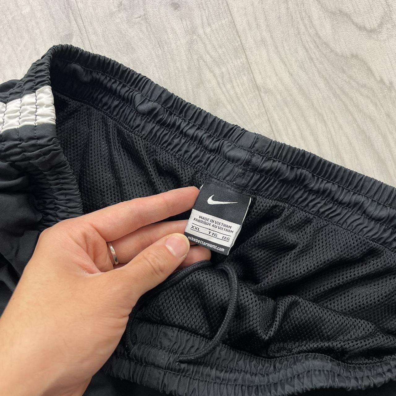 VINTAGE Y2K NIKE SIDE STRIPE BAGGY TRACKSUIT BOTTOMS BLACK