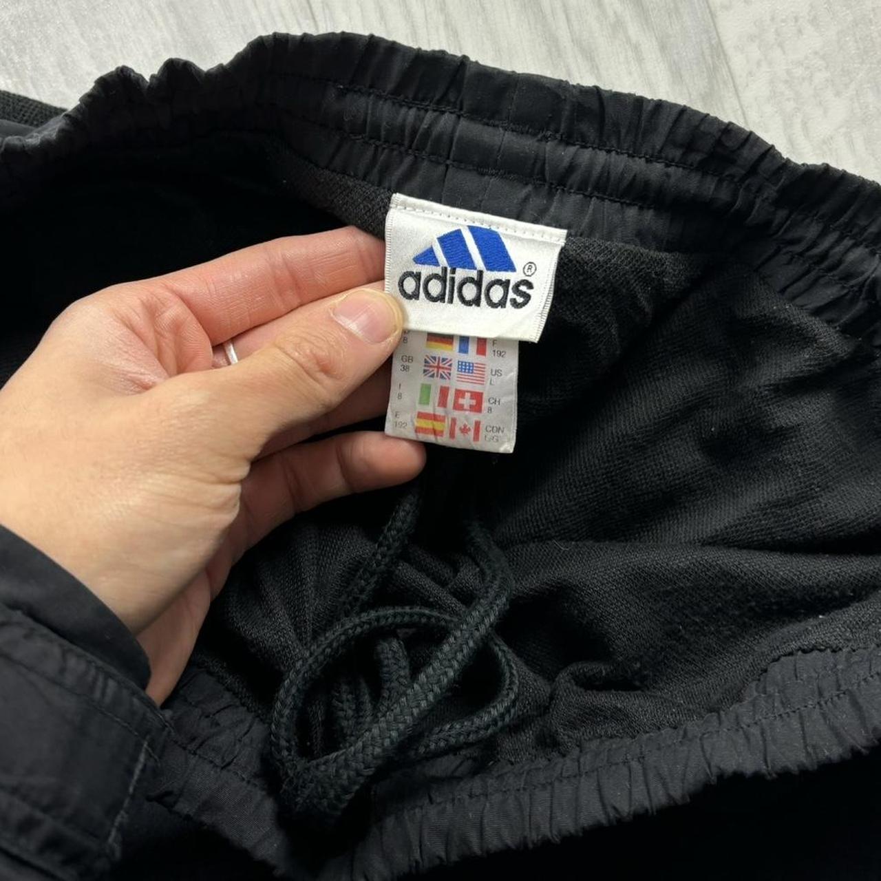 VINTAGE 90s ADIDAS BAGGY TRACKSUIT BOTTOMS BLACK