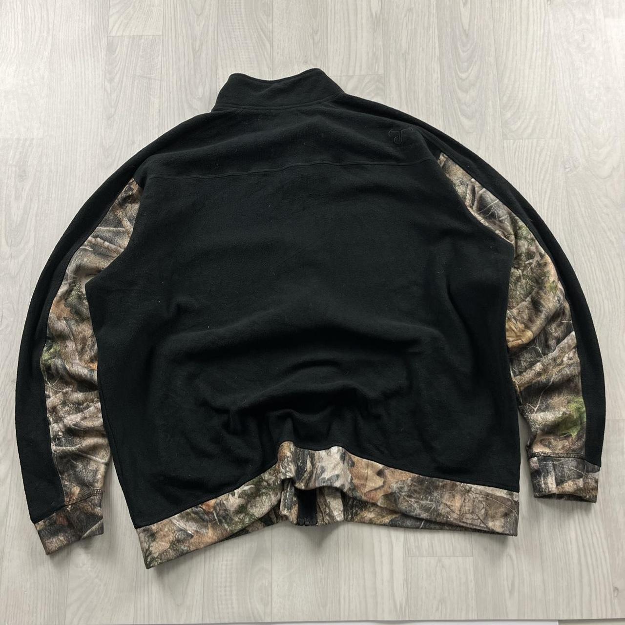 VINTAGE REALTREE ZIP UP FLEECE CAMO BLACK