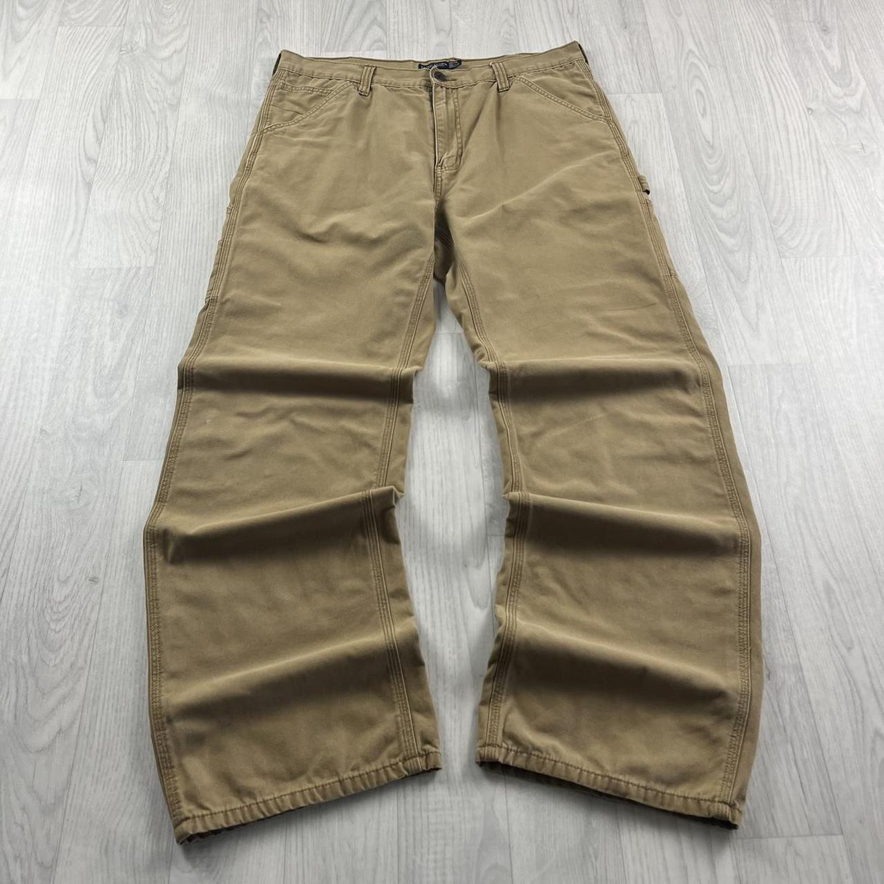 VINTAGE FADED GLORY BAGGY CARPENTER JEANS TAN (34x33)