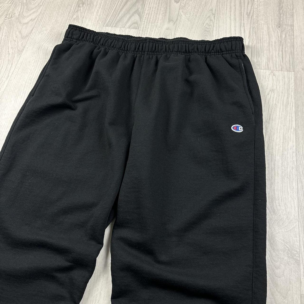 VINTAGE 00s CHAMPION BAGGY COTTON SWEATPANTS BLACK