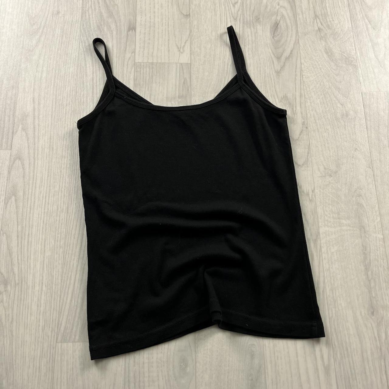 VINTAGE Y2K E-VIE PLAIN CAMI TOP BLACK
