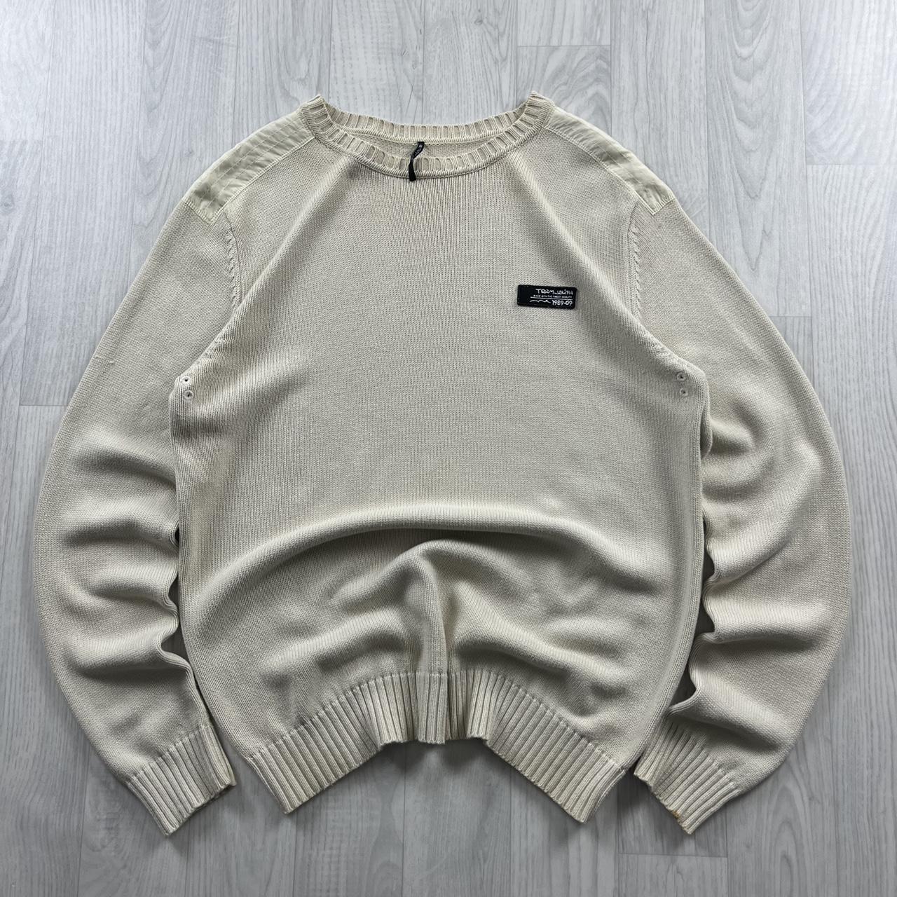 VINTAGE Y2K TEDDY SMITH CHUNKY KNITTED JUMPER CREAM