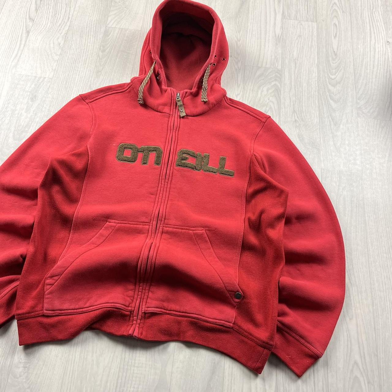VINTAGE Y2K O’NEILL SPELL OUT ZIP HOODIE RED