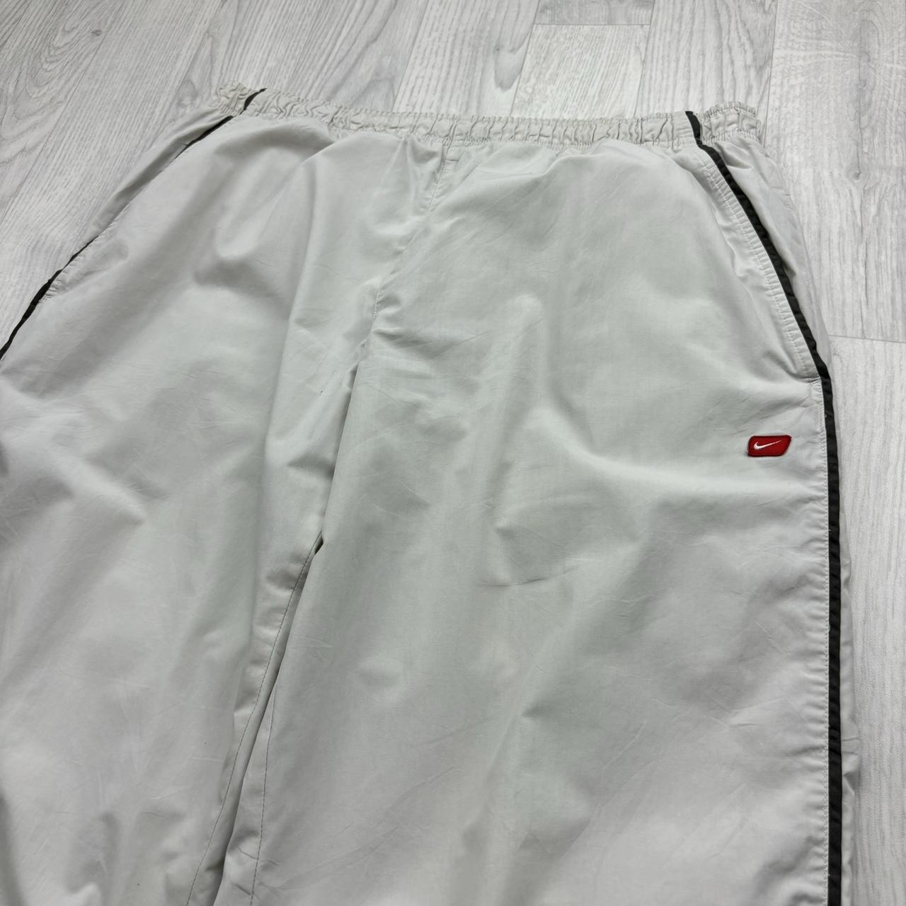 VINTAGE RARE Y2K NIKE BAGGY TRACKSUIT BOTTOMS CREAM