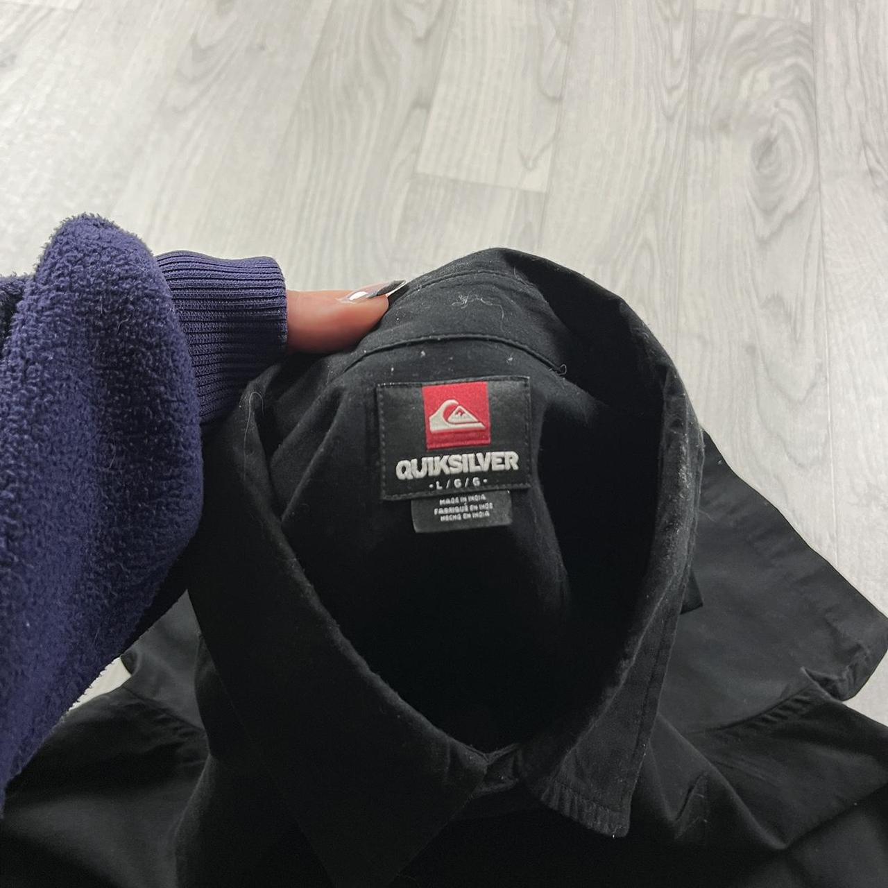 VINTAGE Y2K QUIKSILVER SHORT SLEEVE SHIRT BLACK