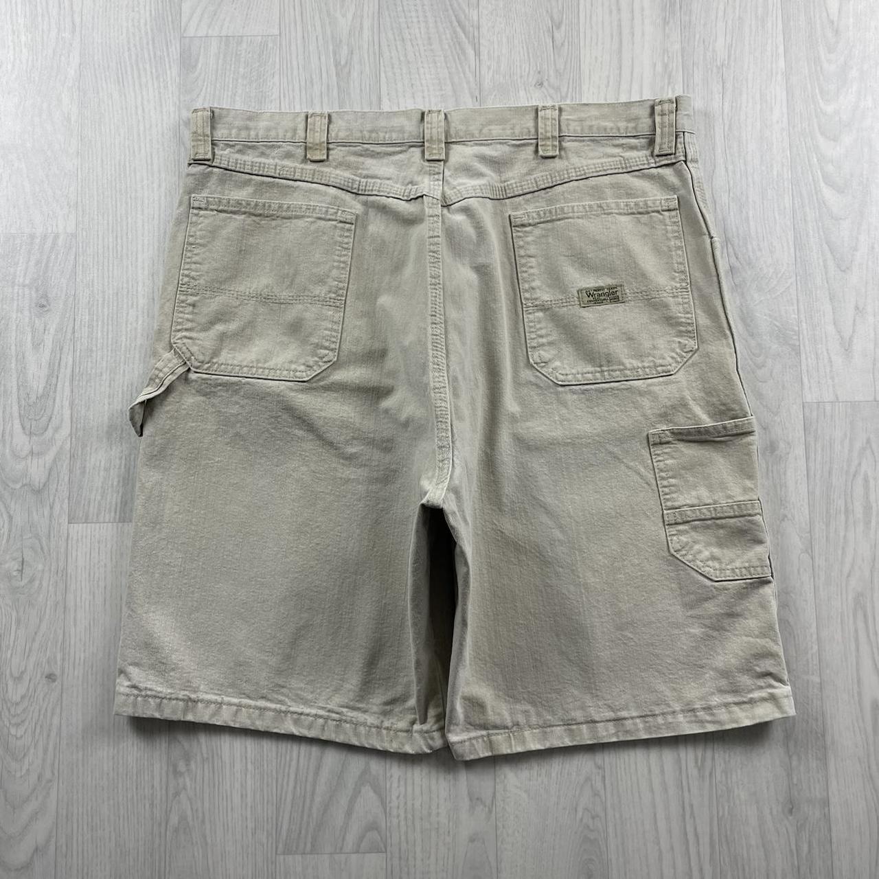 VINTAGE WRANGLER BAGGY CARPENTER JORTS CREAM (38w)