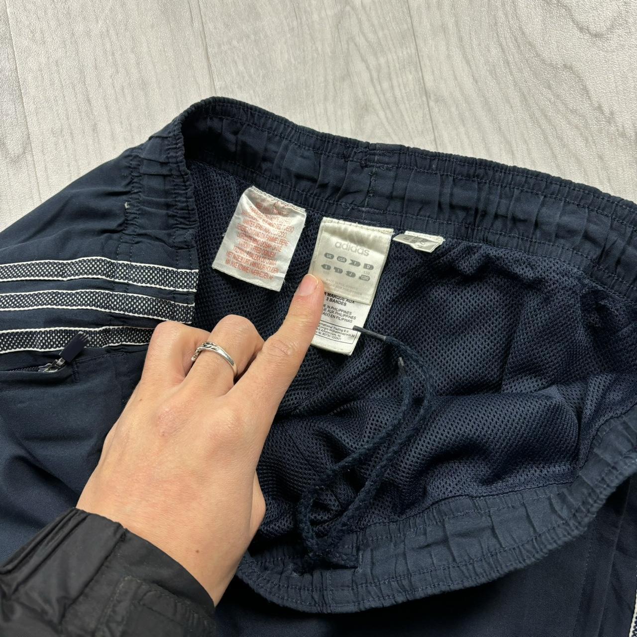 VINTAGE Y2K ADIDAS BAGGY TRACKSUIT BOTTOMS NAVY