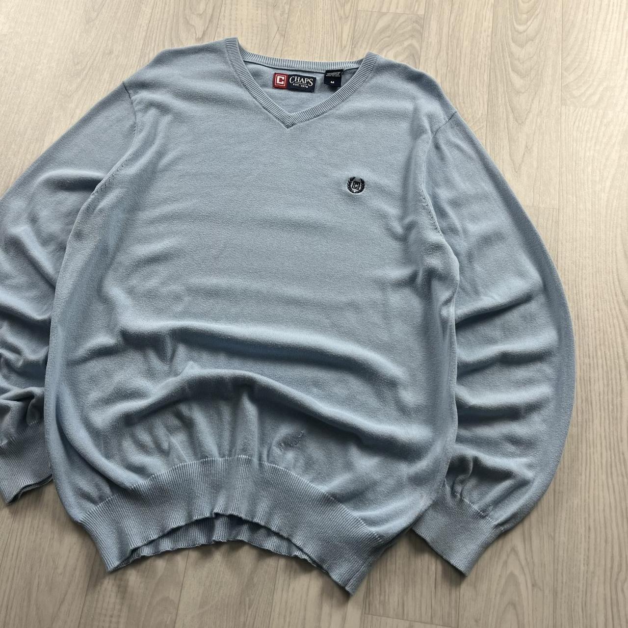 VINTAGE Y2K CHAPS KNITTED JUMPER BLUE