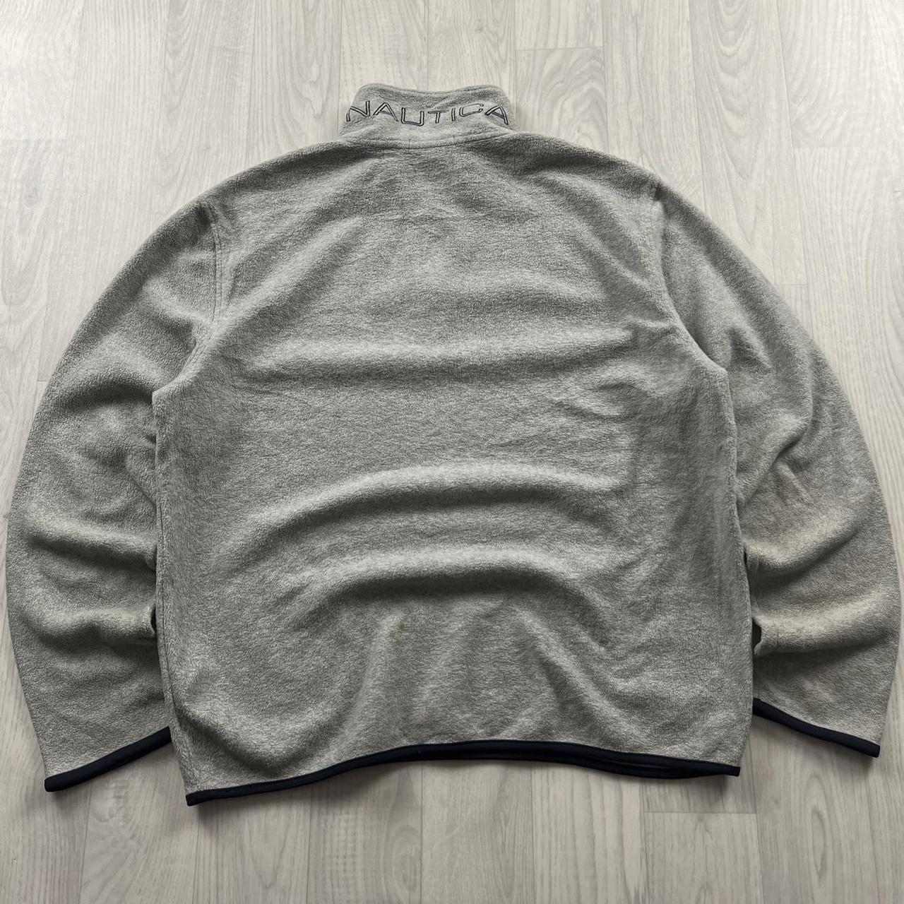 VINTAGE Y2K NAUTICA QUARTER ZIP FLEECE SWEATSHIRT GREY