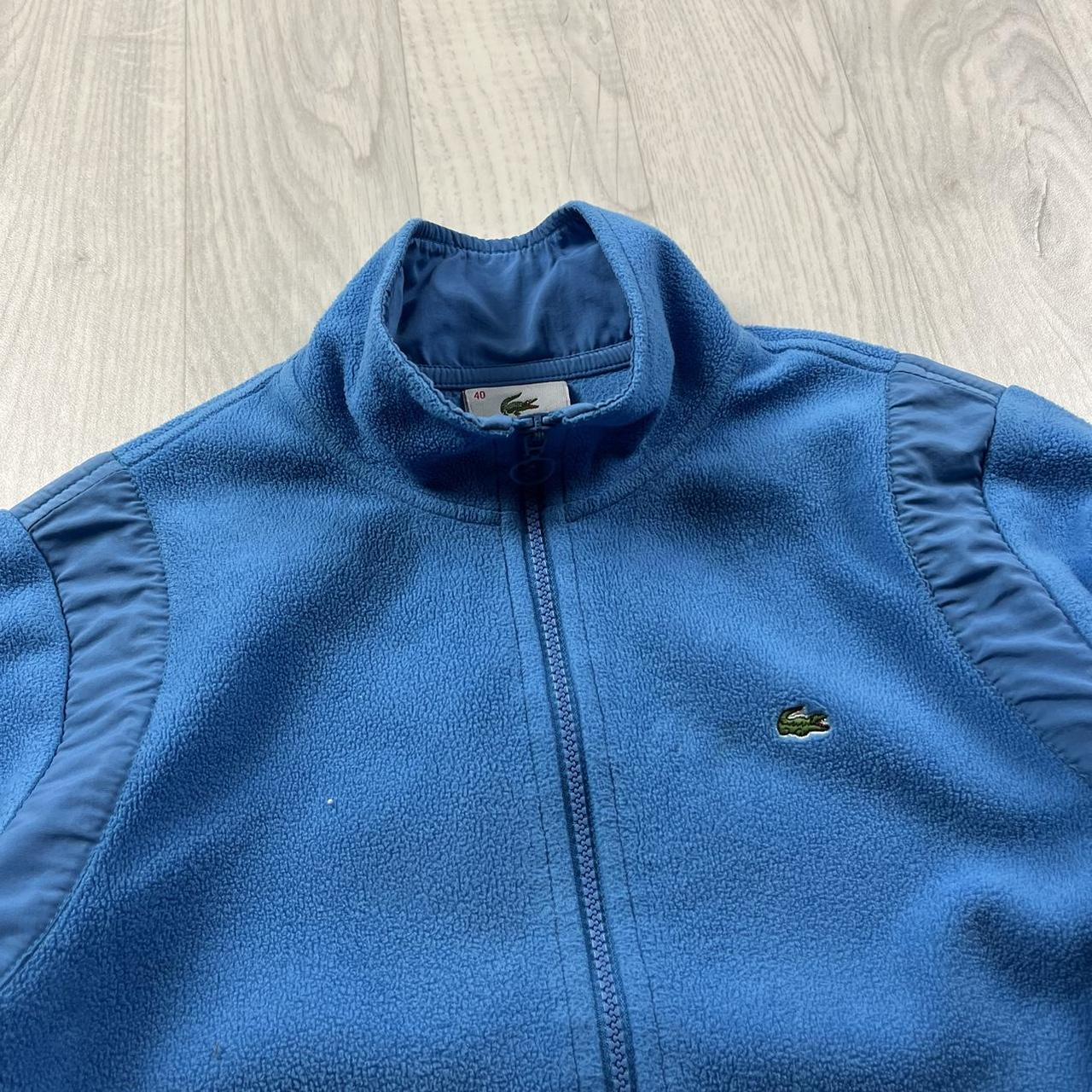 VINTAGE Y2K LACOSTE ZIP UP FLEECE BLUE
