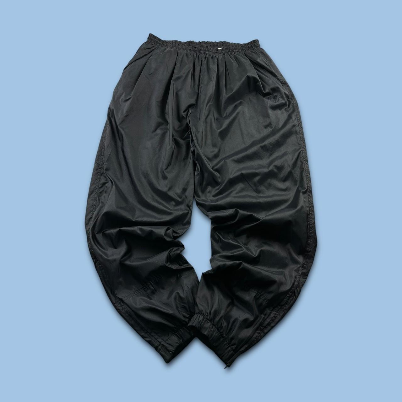 VINTAGE 90s NIKE BAGGY TRACKSUIT BOTTOMS BLACK