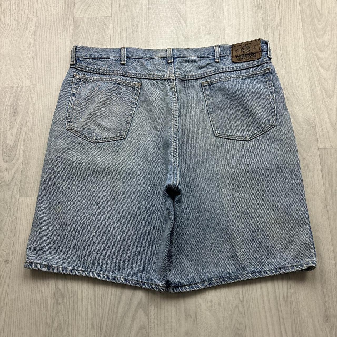 VINTAGE 00s WRANGLER BAGGY LOOSE JORTS LIGHT BLUE