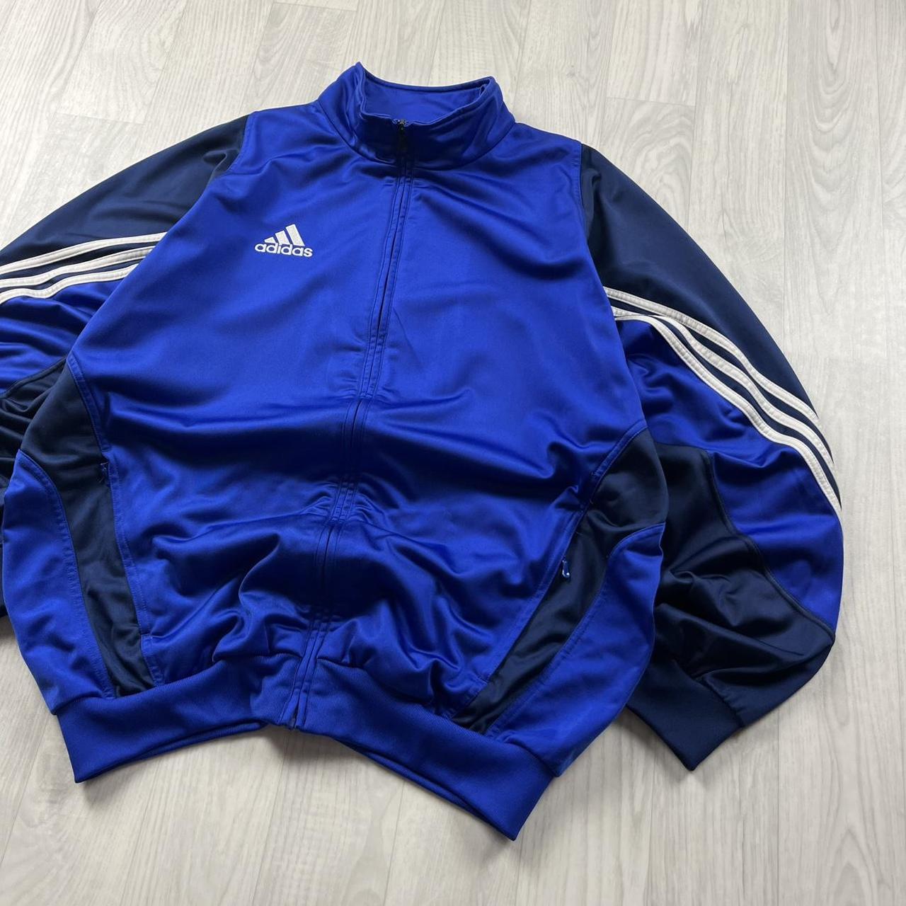 VINTAGE 00s ADIDAS ZIP UP TRACK JACKET BLUE