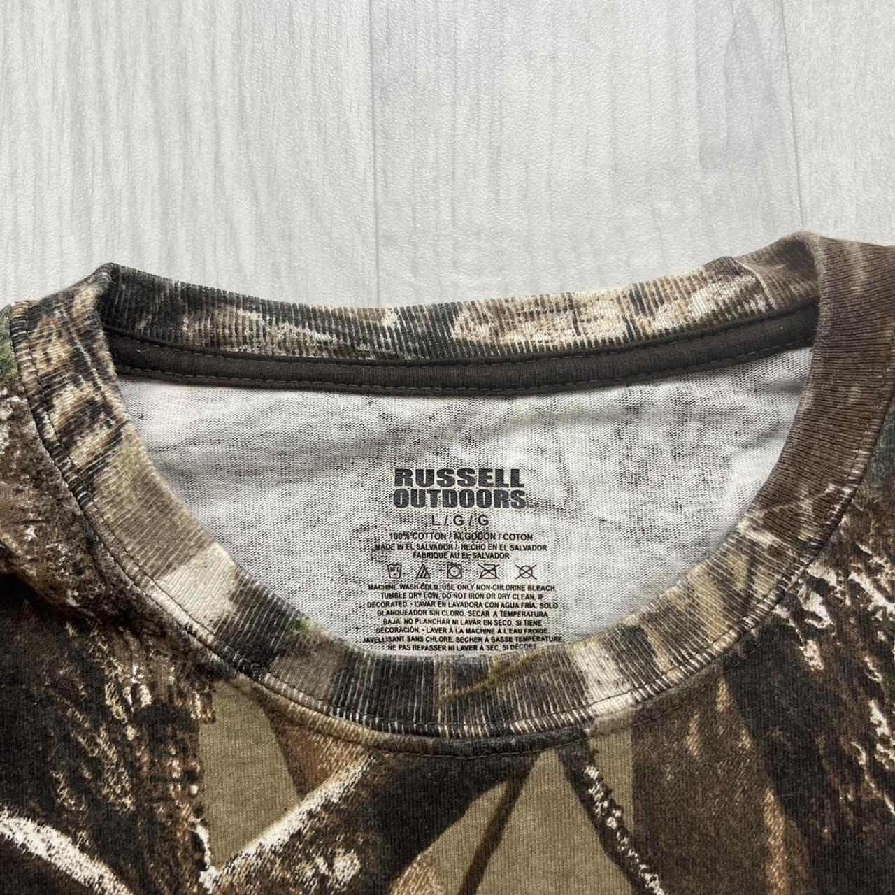 2015 RUSSELL OUTDOORS NASCAR GRAPHIC REALTREE T SHIRT CAMO