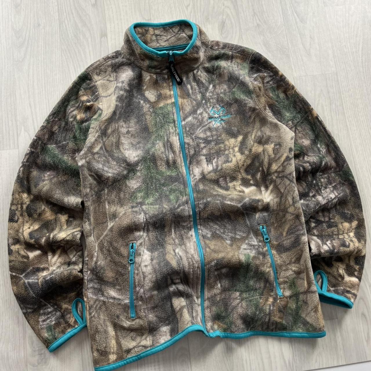 VINTAGE REALTREE ZIP UP FLEECE CAMO BLUE