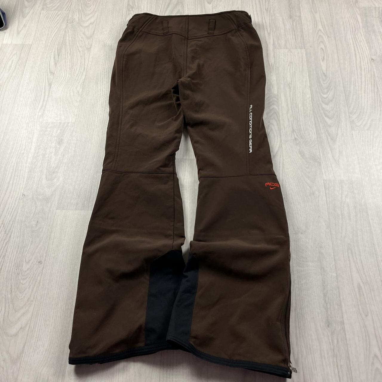 VINTAGE Y2K NIKE ACG BAGGY SKI PANTS SALOPETTES BROWN