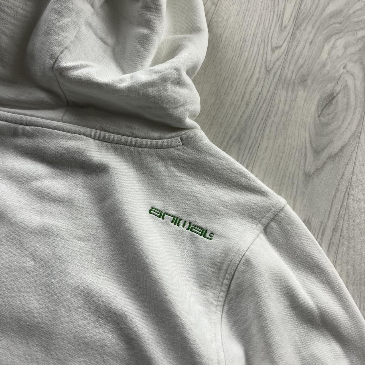 VINTAGE Y2K ANIMAL GRAPHIC HOODIE WHITE