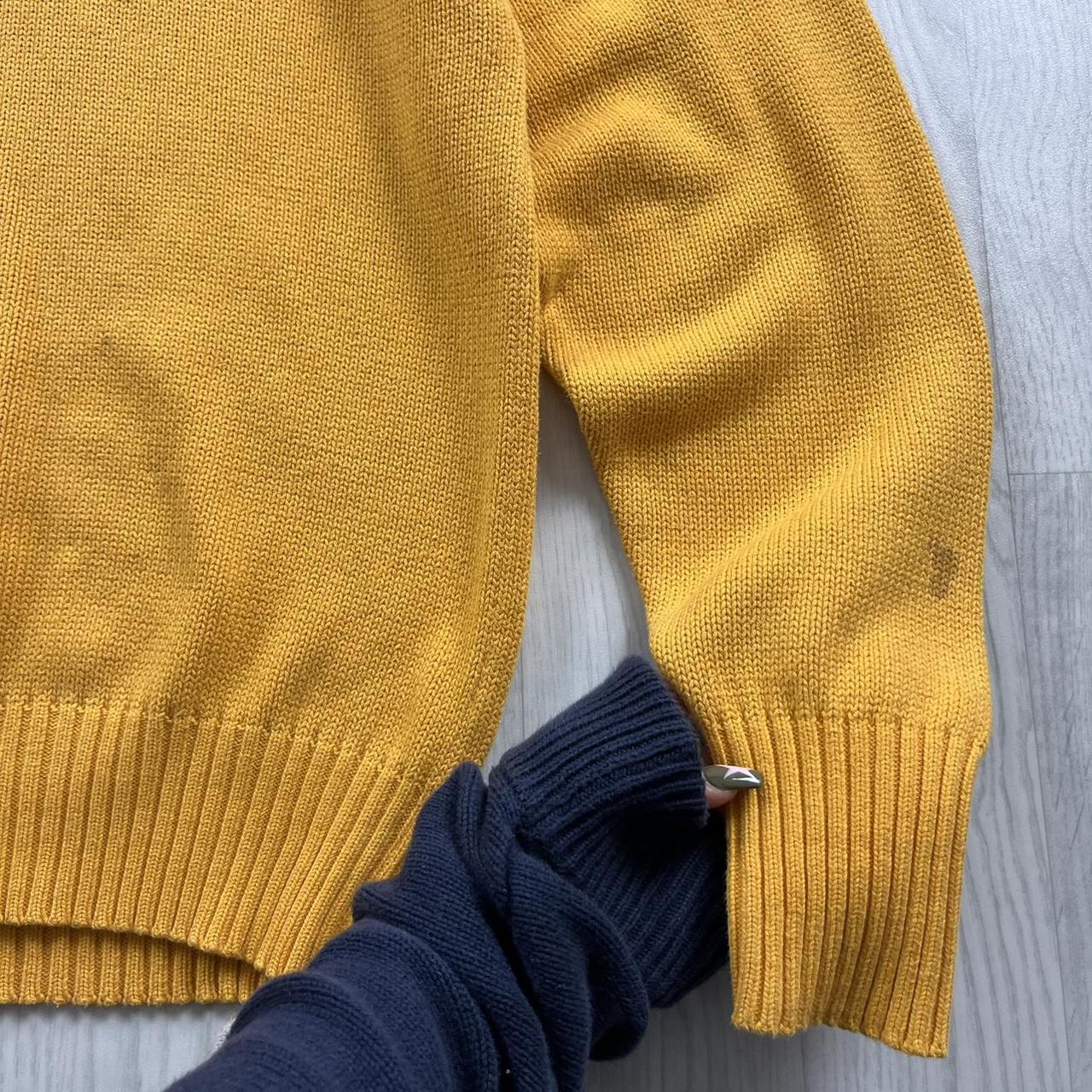 VINTAGE Y2K POLO RALPH LAUREN CHUNKY KNITTED JUMPER YELLOW