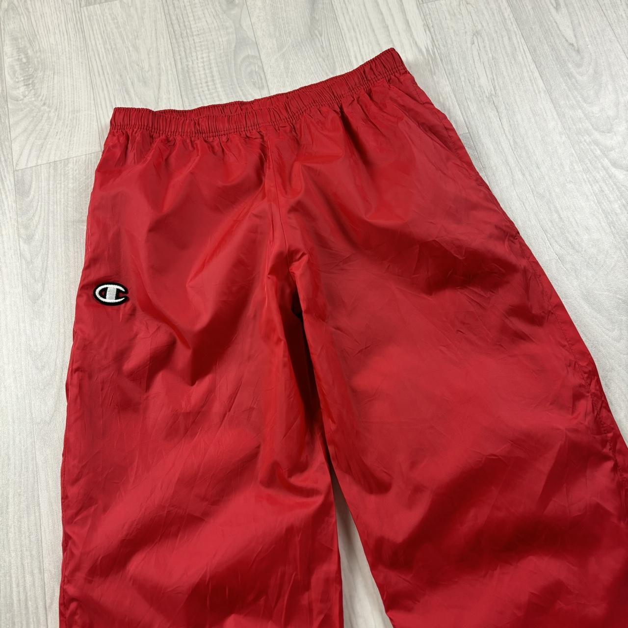 VINTAGE Y2K CHAMPION BAGGY TRACKSUIT BOTTOMS RED