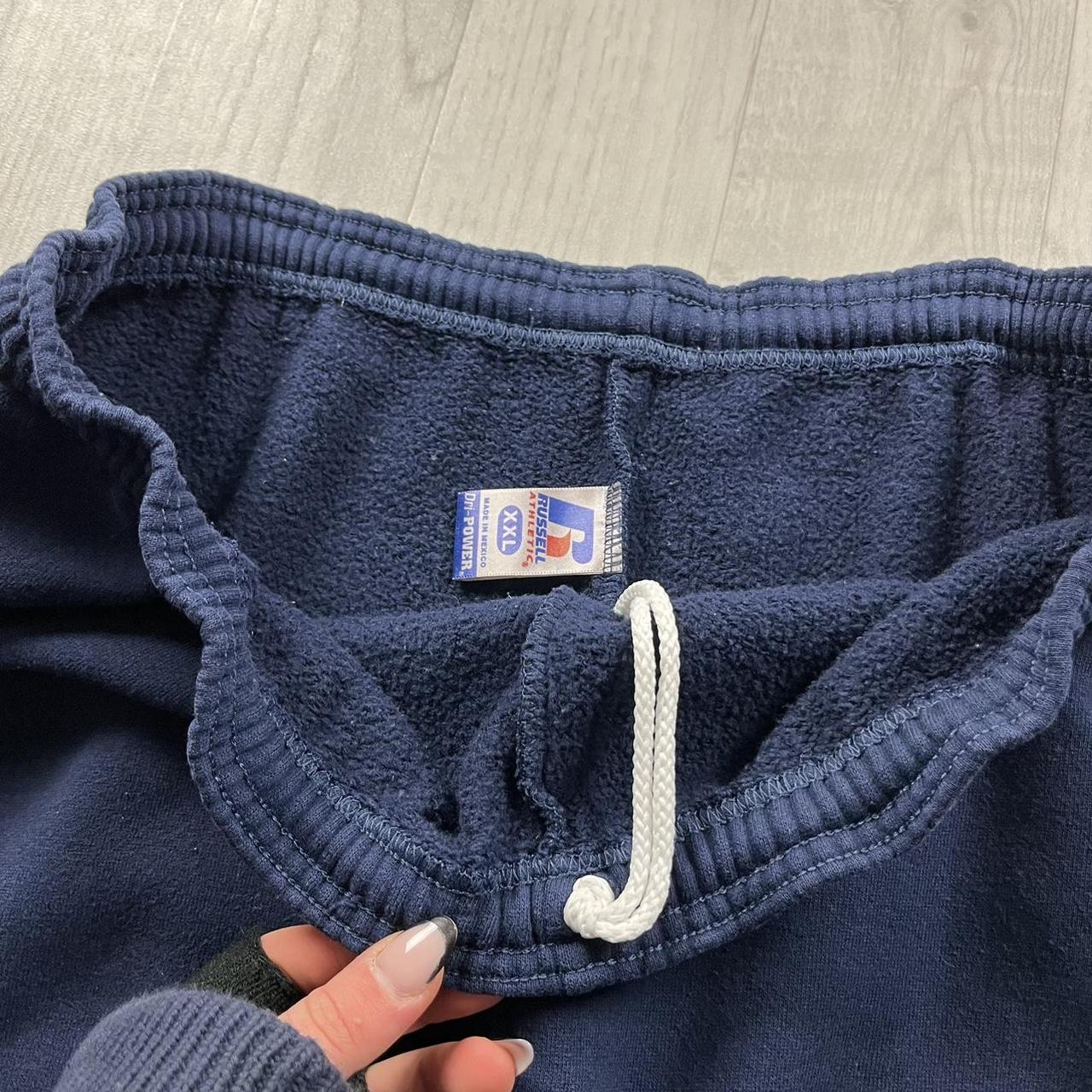 VINTAGE RUSSELL ATHLETIC BLANK BAGGY COTTON SWEATPANTS NAVY