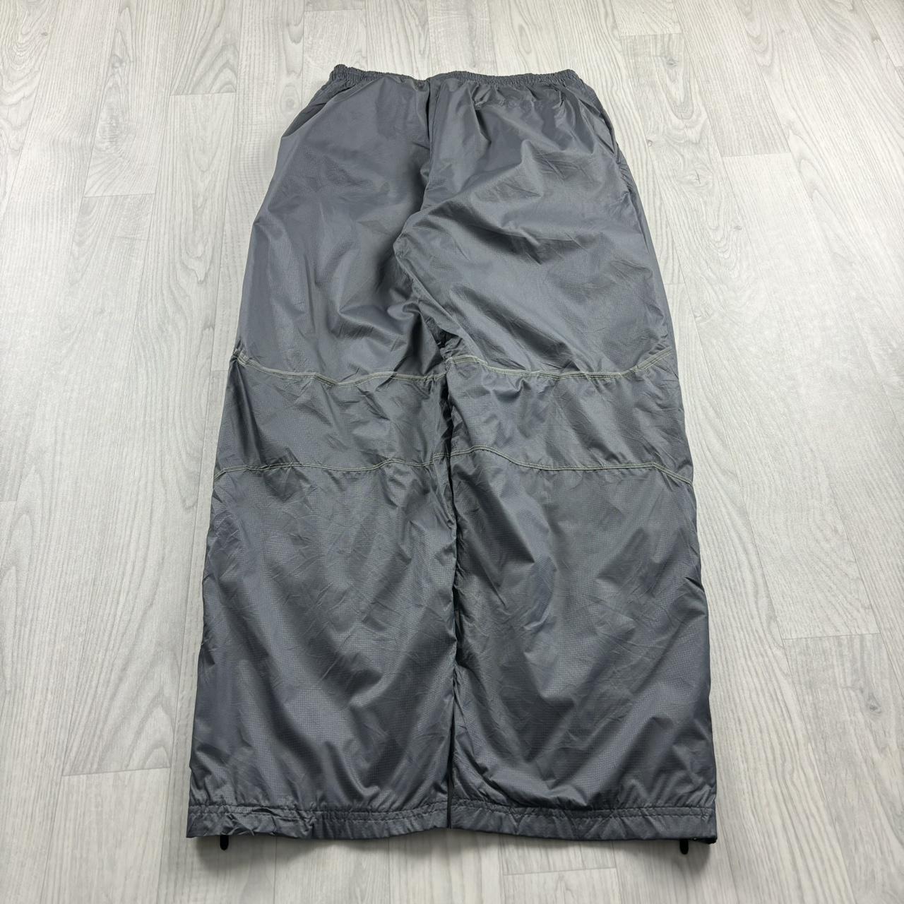 VINTAGE Y2K STARTER WIDE LEG BAGGY TRACKSUIT BOTTOMS GREY