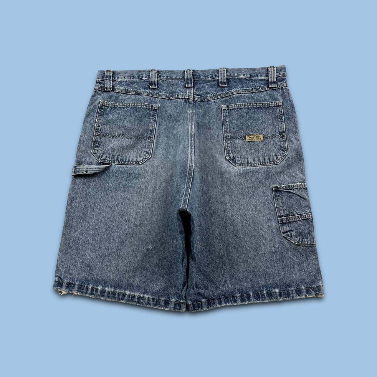 VINTAGE WRANGLER BAGGY CARPENTER JORTS BLUE (40w)