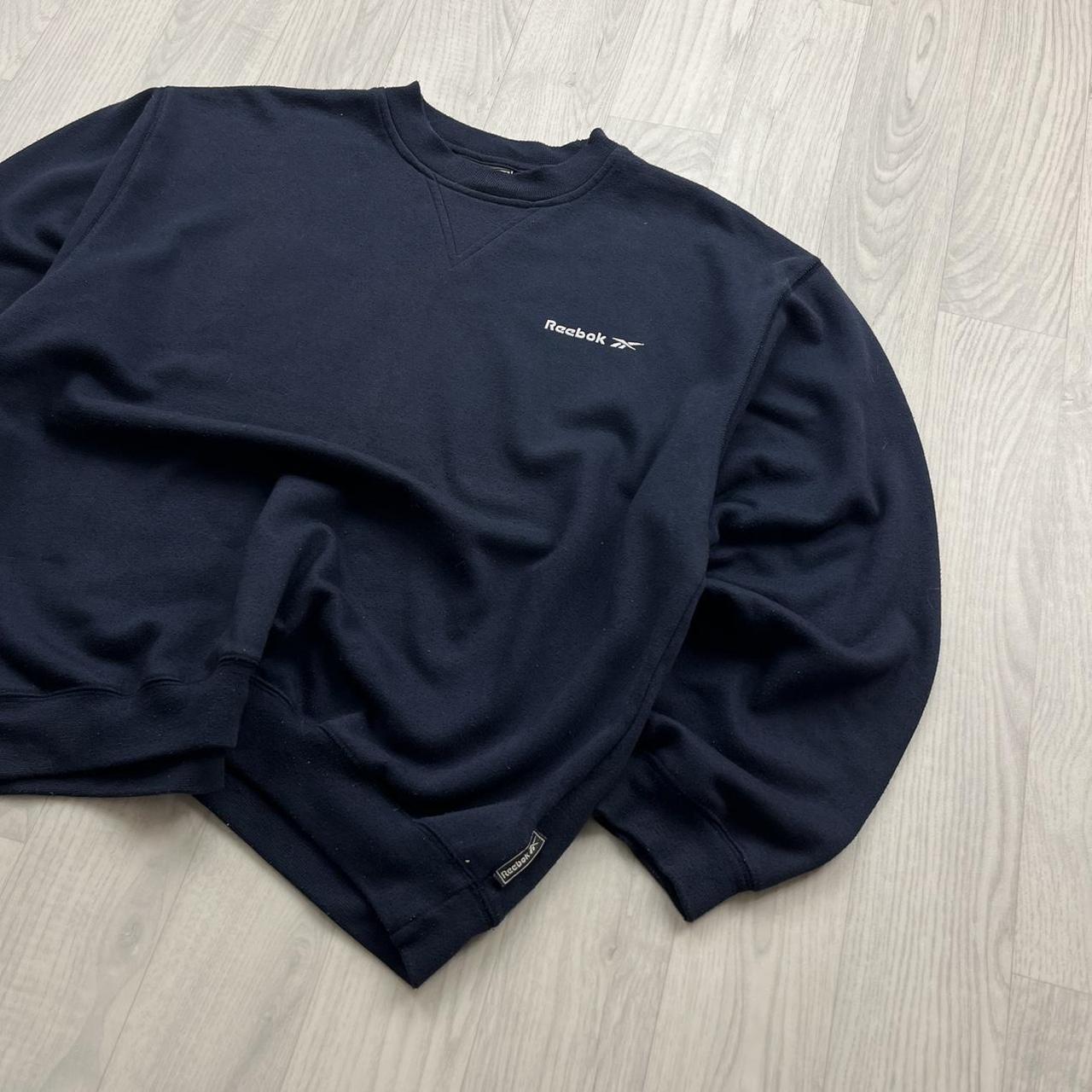VINTAGE Y2K REEBOK SMALL LOGO BOXY SWEATSHIRT NAVY