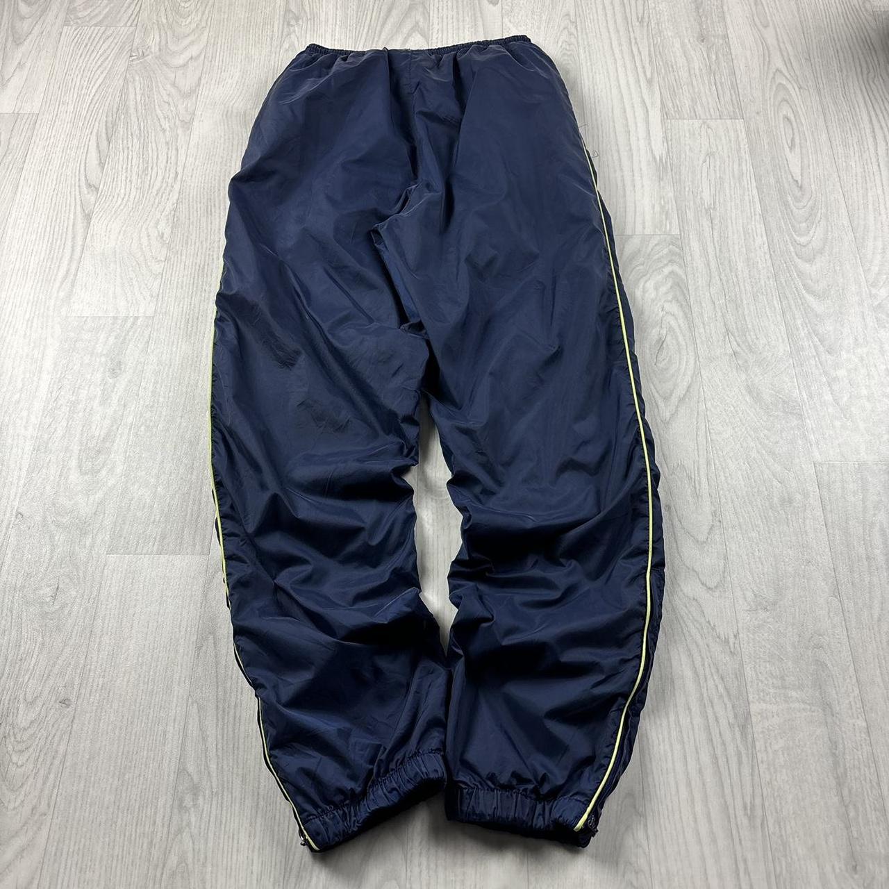 VINTAGE 90s ADIDAS STRAIGHT LEG TRACKSUIT BOTTOMS NAVY