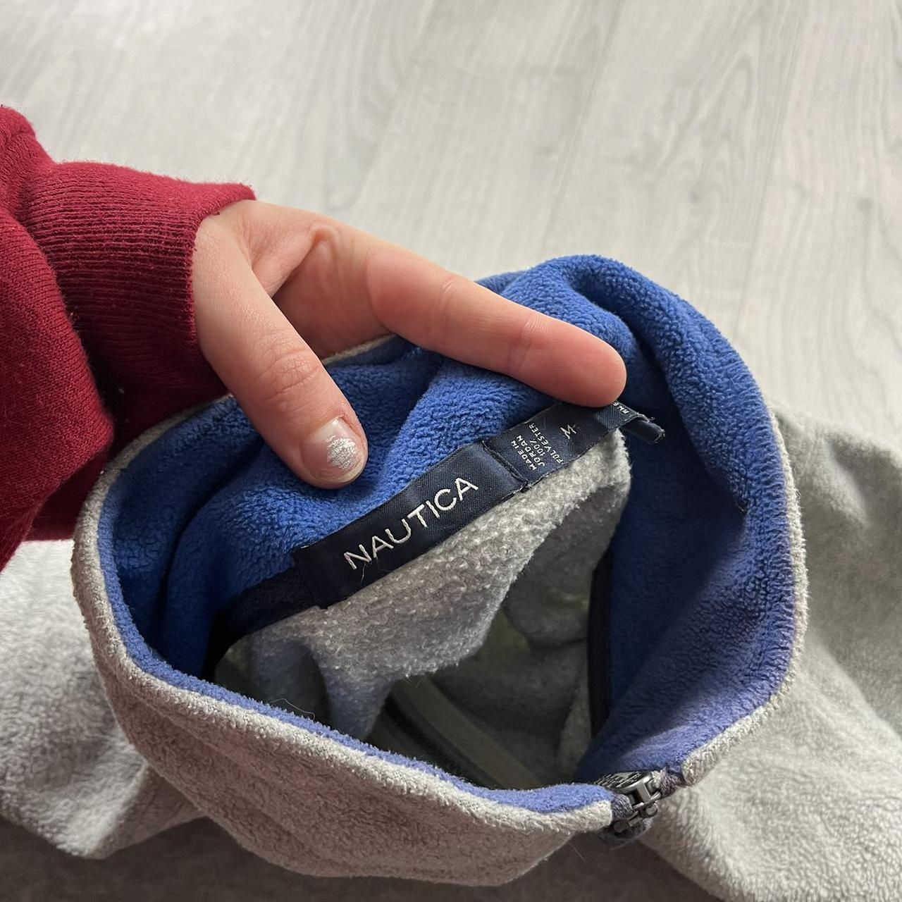 VINTAGE Y2K NAUTICA QUARTER ZIP FLEECE SWEATSHIRT GREY