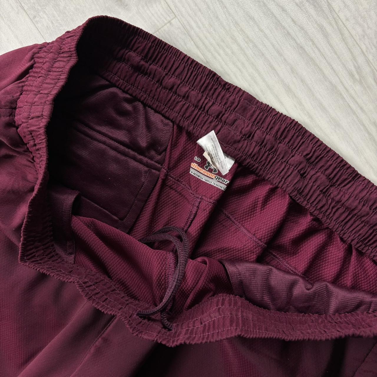 VINTAGE Y2K UNDER ARMOUR BAGGY TRACKSUIT BOTTOMS BURGUNDY