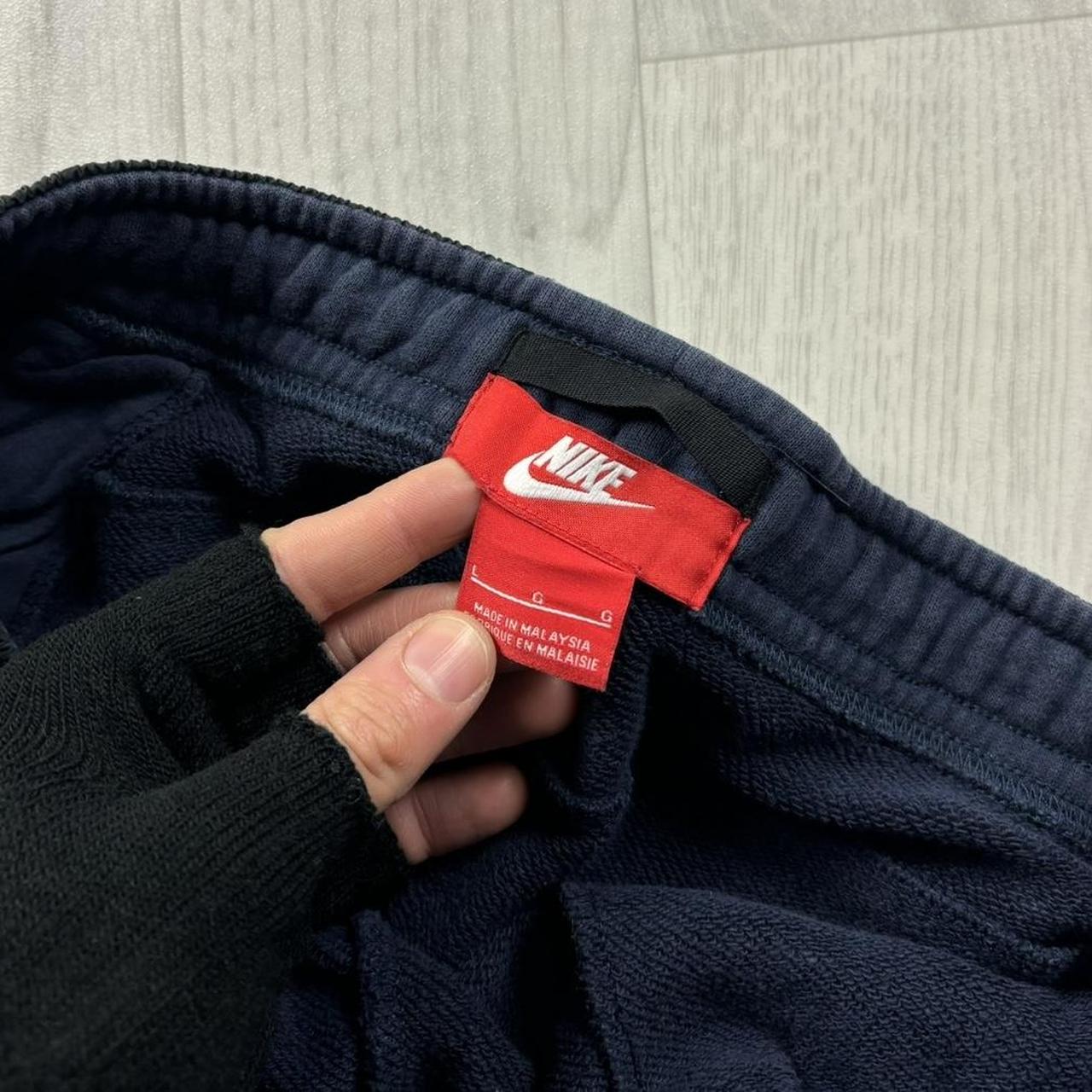 NIKE TAPERED COTTON SWEATPANTS NAVY