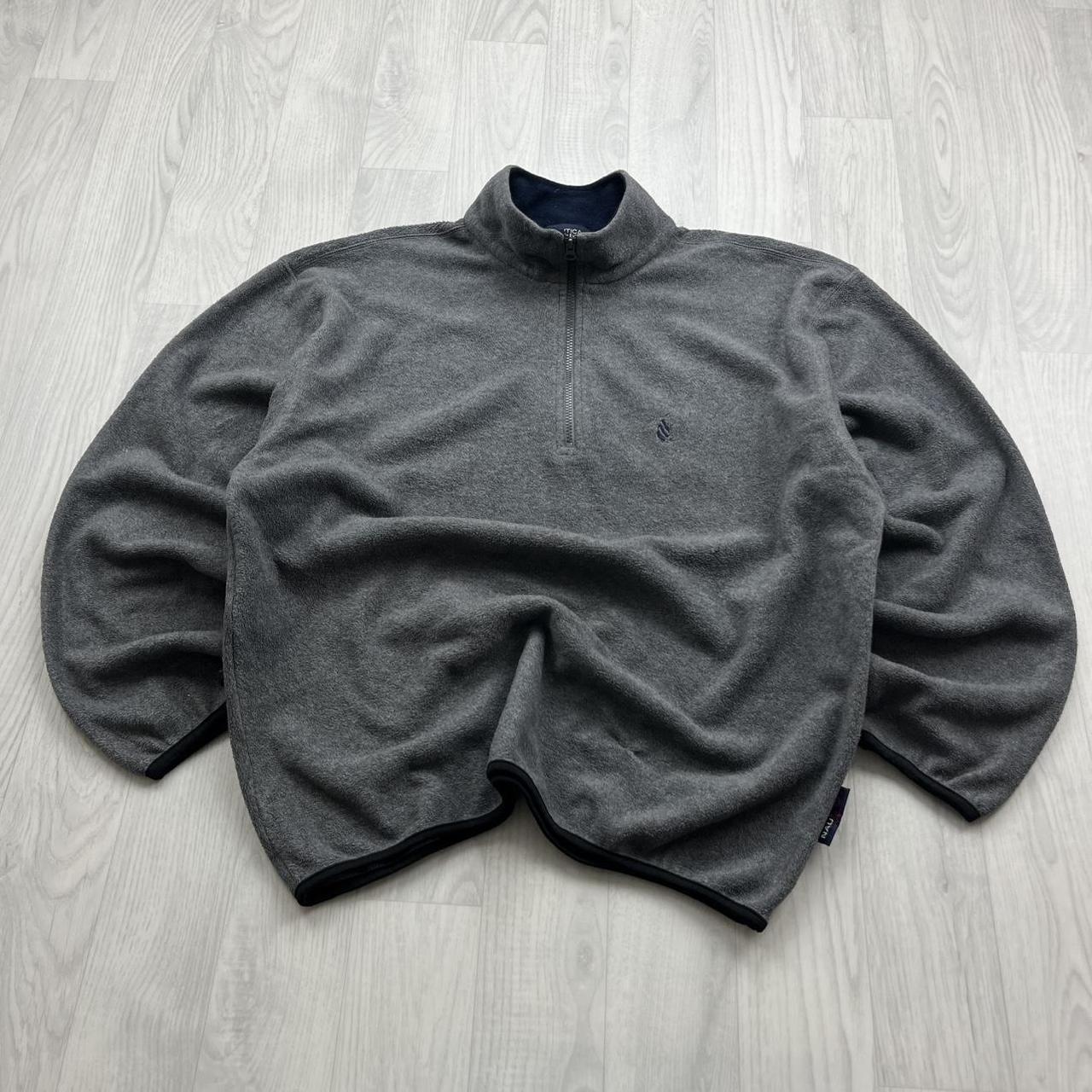 VINTAGE Y2K NAUTICA QUARTER ZIP FLEECE GREY