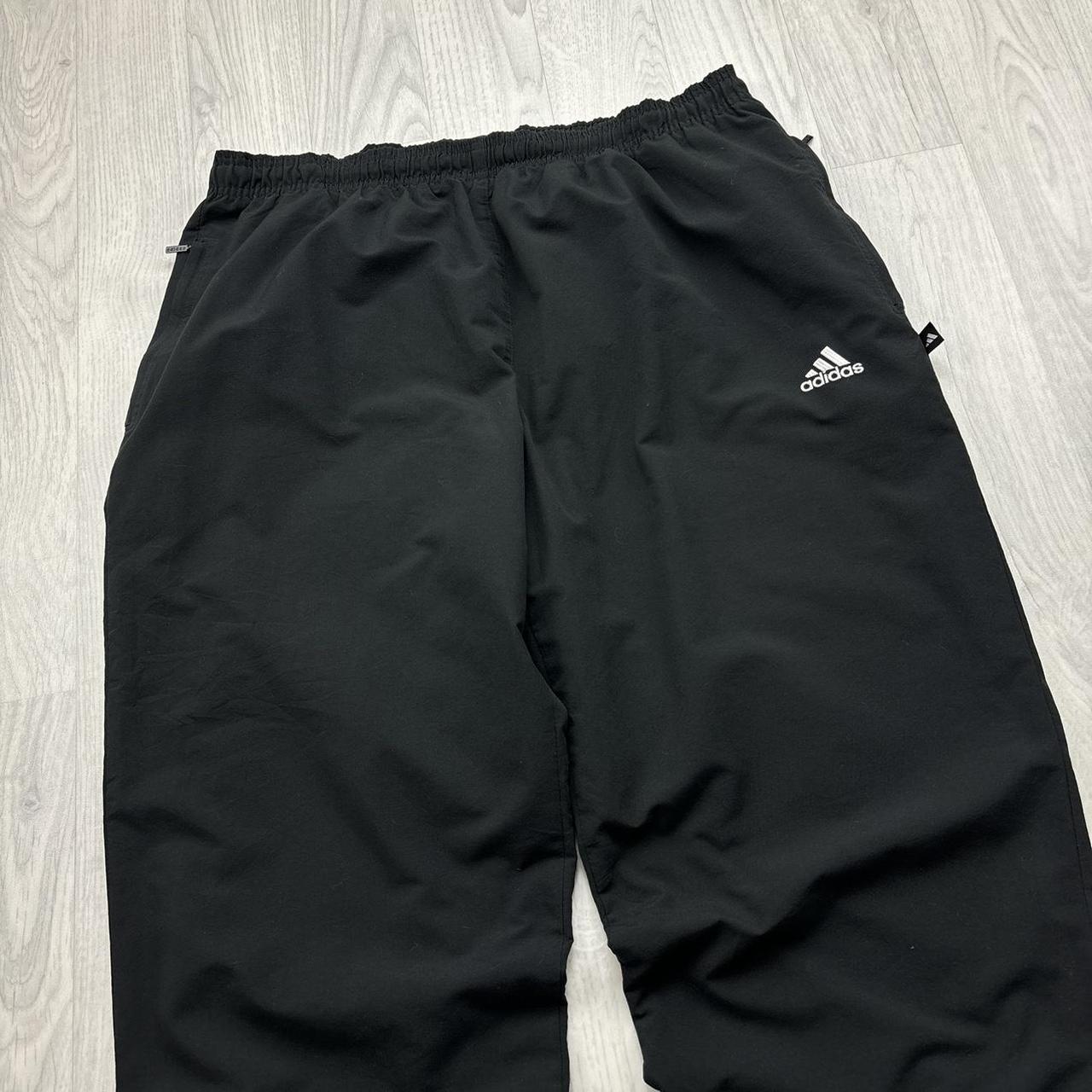 VINTAGE Y2K ADIDAS BAGGY TRACKSUIT BOTTOMS BLACK