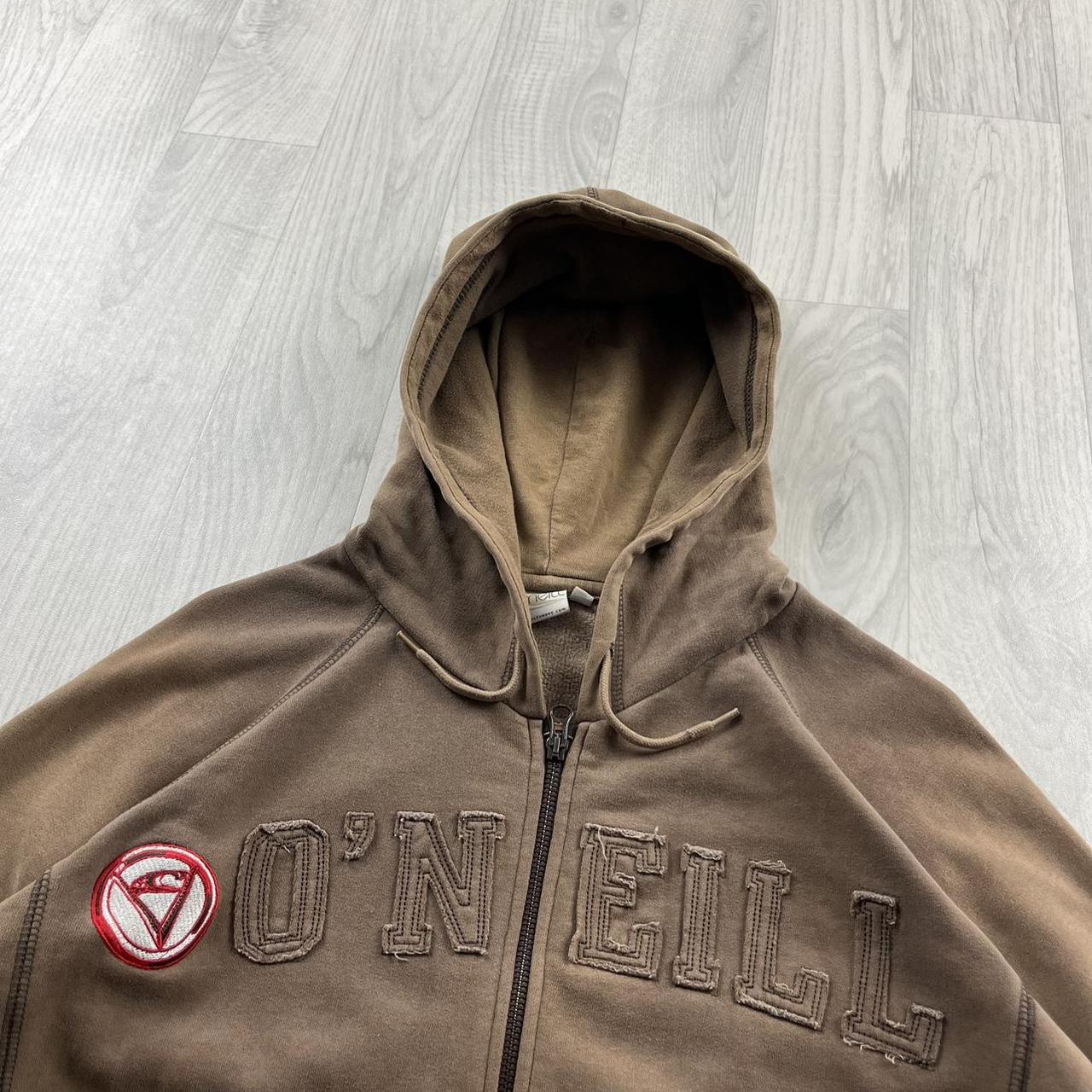 VINTAGE Y2K O’NEILL SPELLOUT ZIP HOODIE BROWN