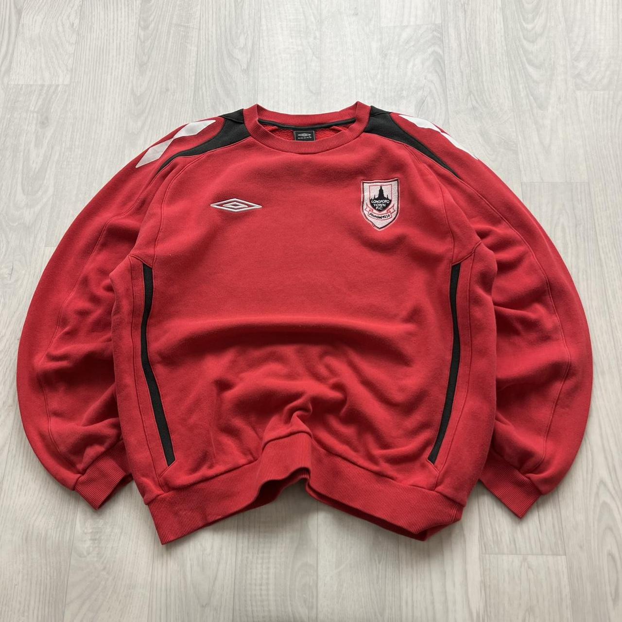 VINTAGE Y2K UMBRO SWEATSHIRT RED BLACK