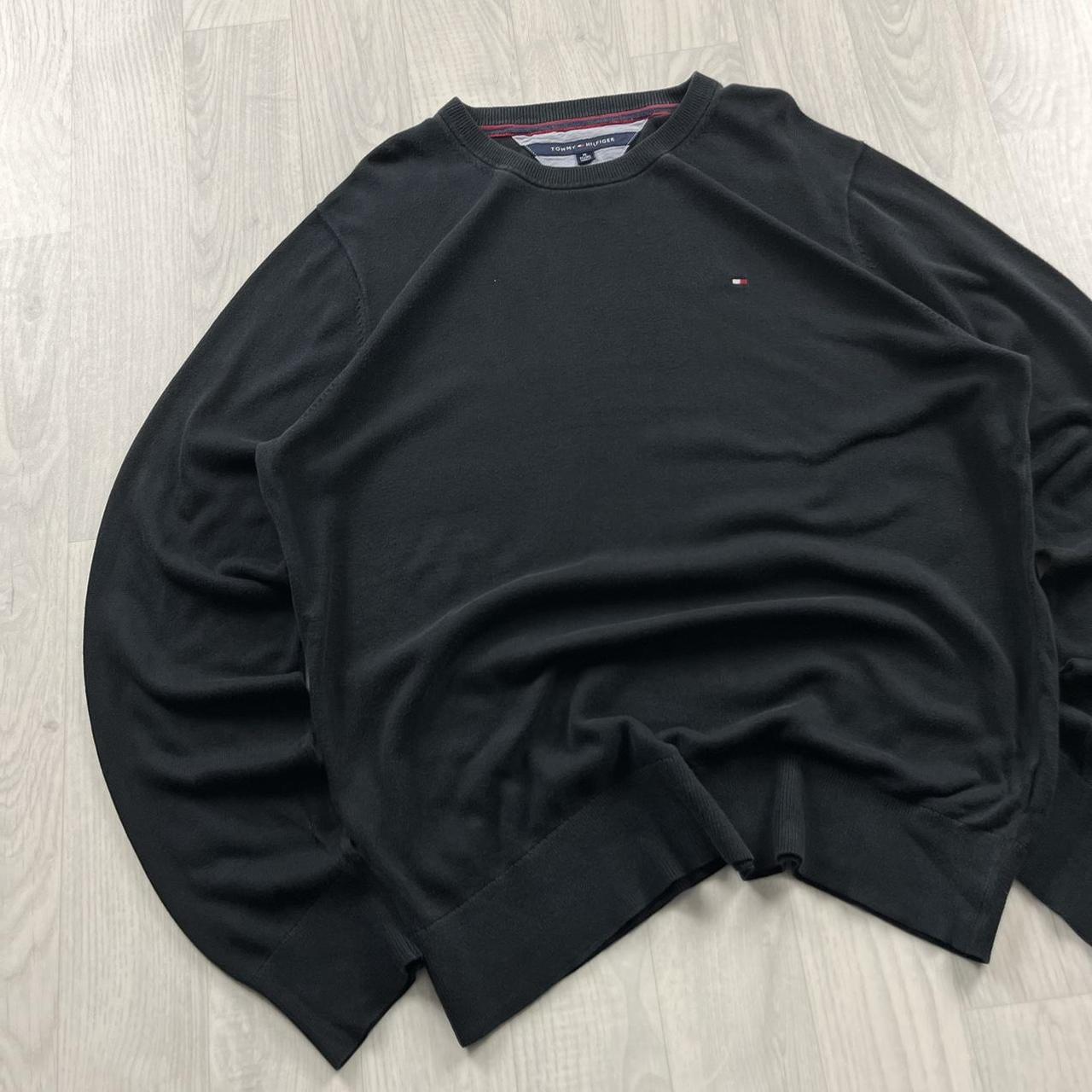 VINTAGE Y2K TOMMY HILFIGER KNITTED JUMPER BLACK