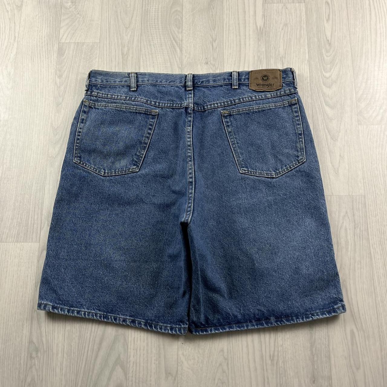 VINTAGE WRANGLER BAGGY LOOSE SKATER JORTS BLUE (36w)