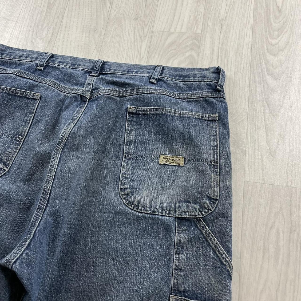 VINTAGE WRANGLER BAGGY CARPENTER JORTS BLUE (38w)