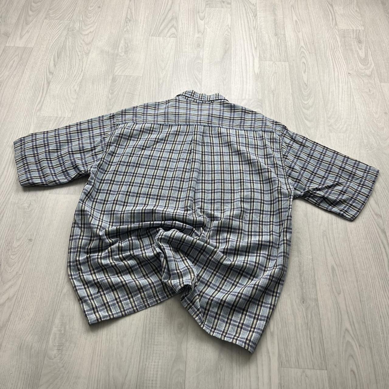 VINTAGE 90s QUIKSILVER PLAID SHORT SLEEVE SHIRT BLUE