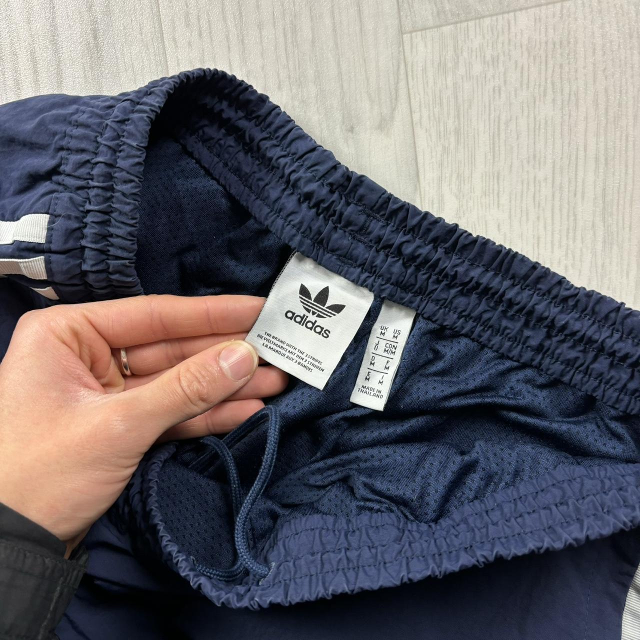 ADIDAS STRAIGHT LEG BAGGY TRACKSUIT BOTTOMS NAVY