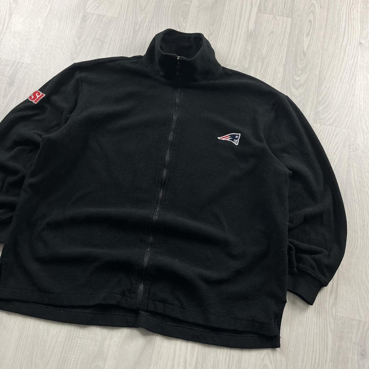 VINTAGE Y2K NFL ZIP UP FLEECE BLACK